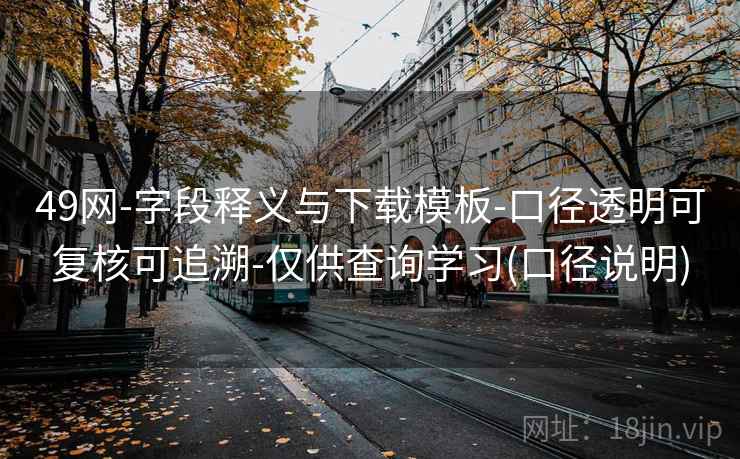 49网-字段释义与下载模板-口径透明可复核可追溯-仅供查询学习(口径说明)